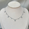 Teardrop Stone Silver Necklace