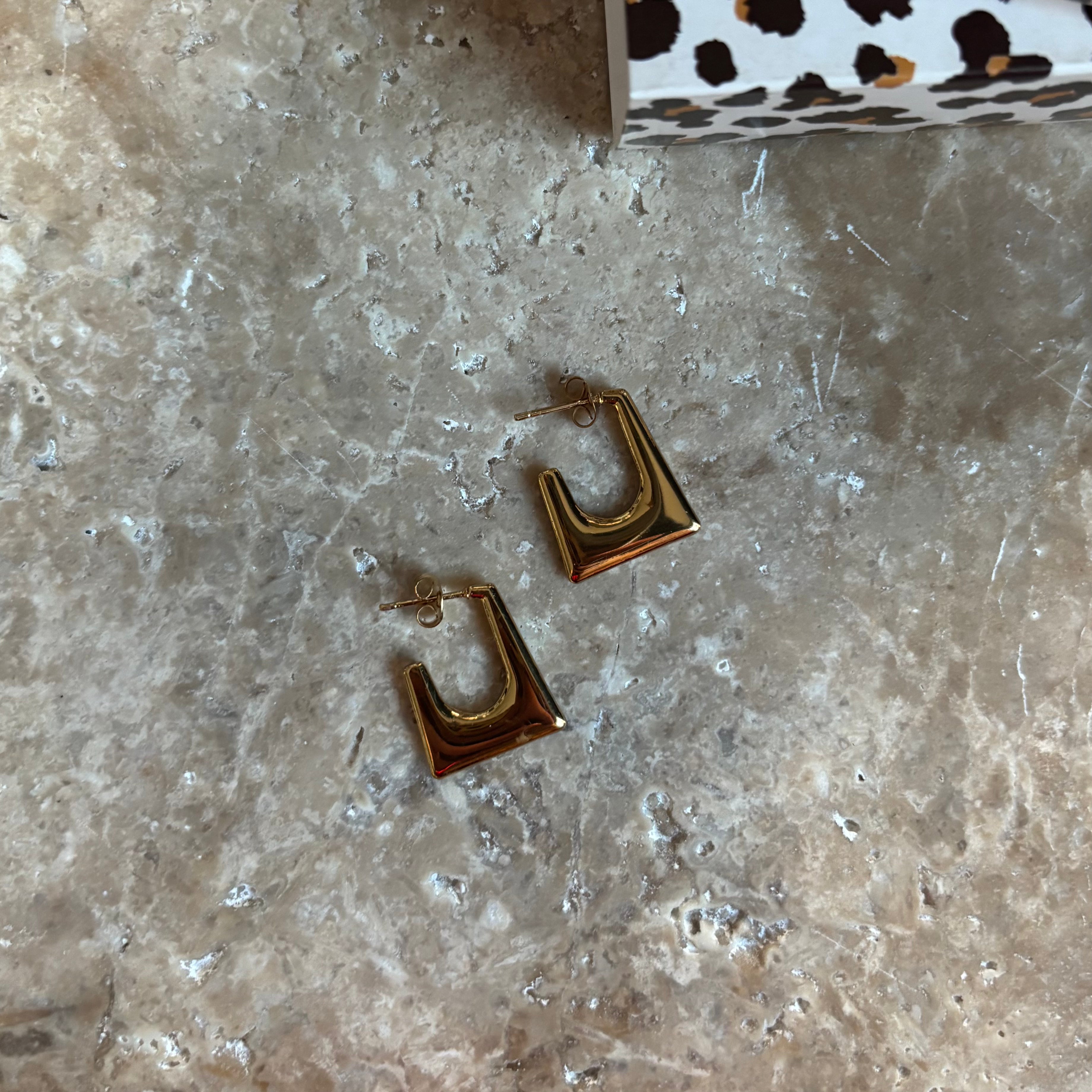 Gold Pinterest Küpe │ Çelik