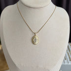 Vintage Gold Necklace with Stones