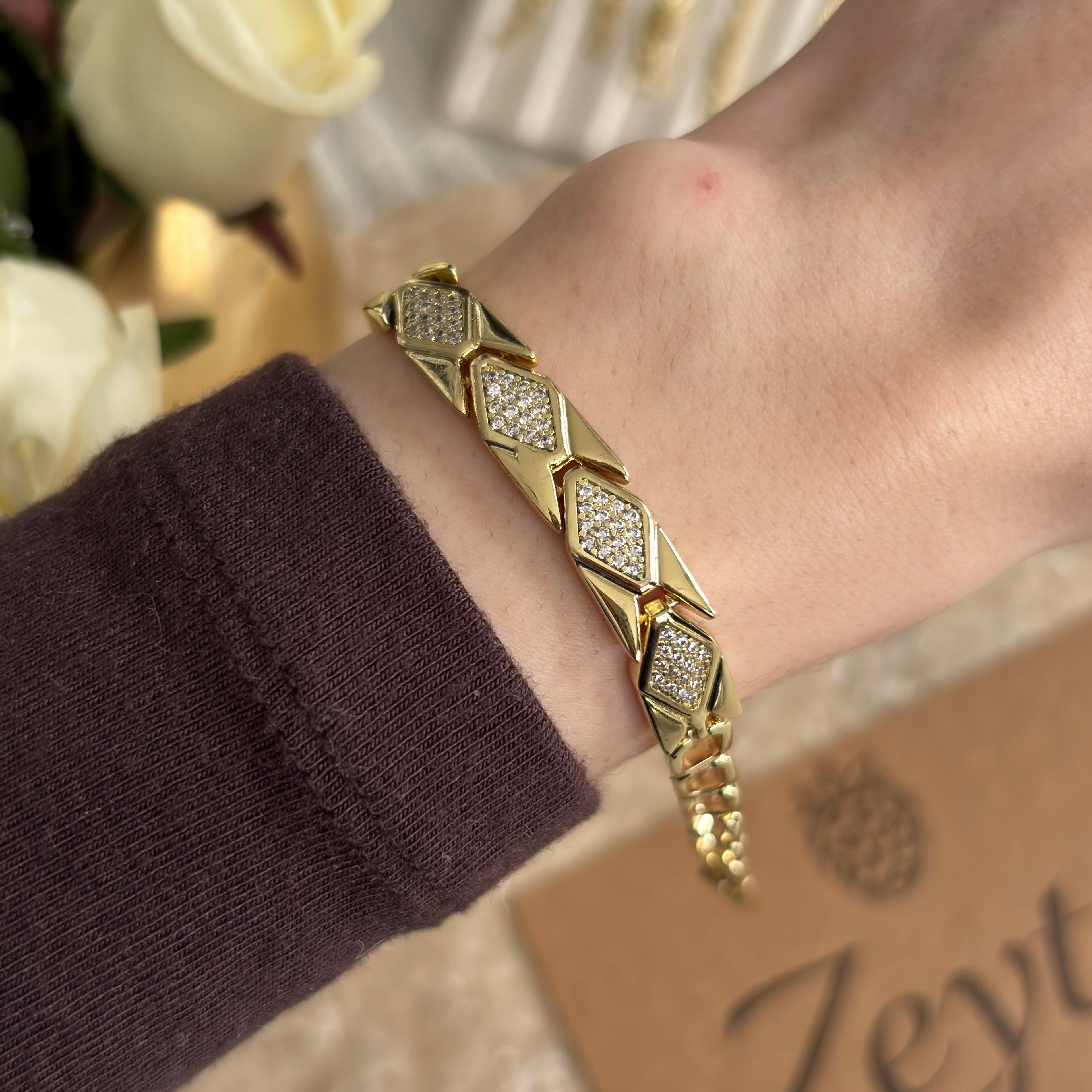 Stone Pattern Bracelet | Xuping