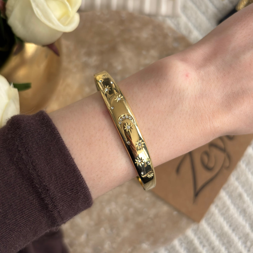 Vintage Moon Cuff | Steel