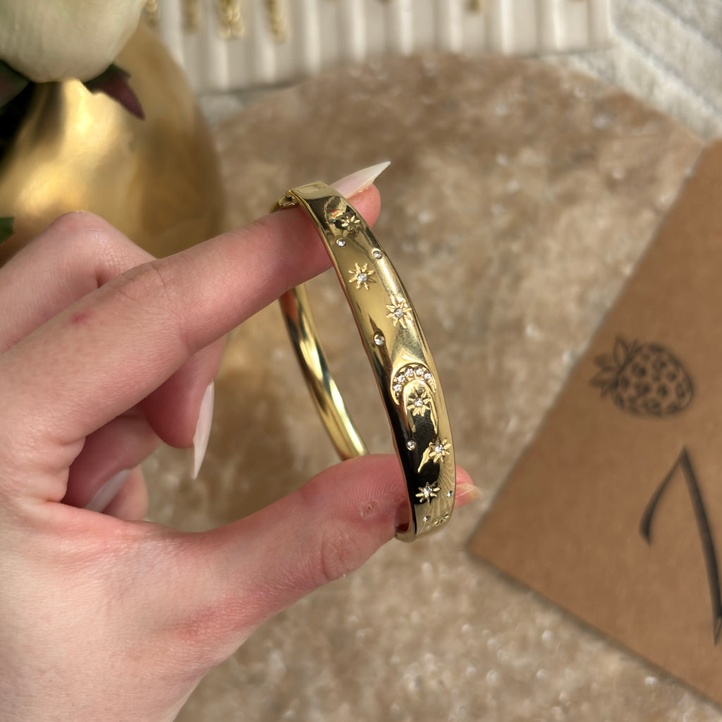 Vintage Moon Cuff | Steel