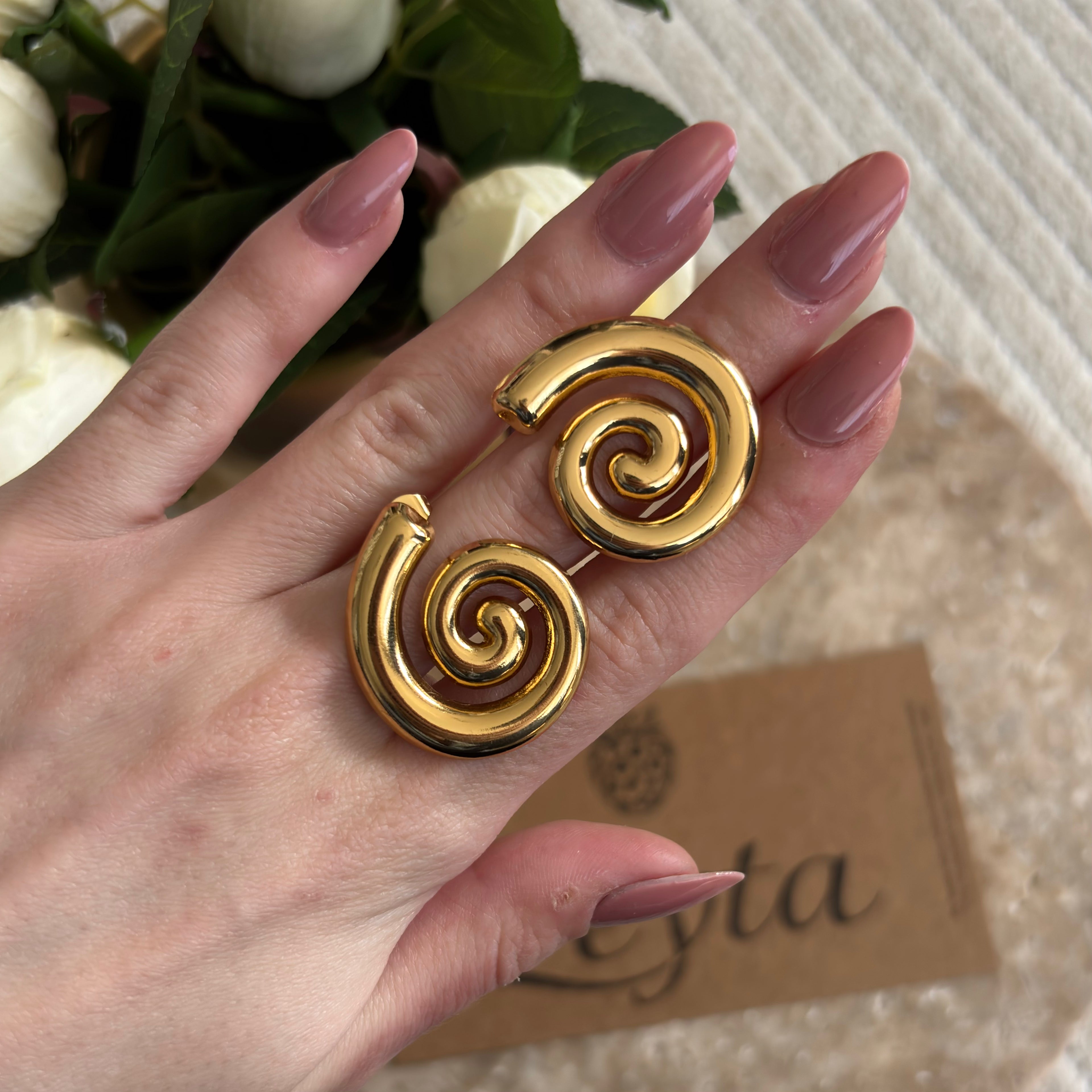 Sarmal Pinterest Küpe │ Çelik