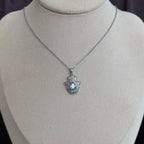 Silver Taşlı Hamsa Kolye