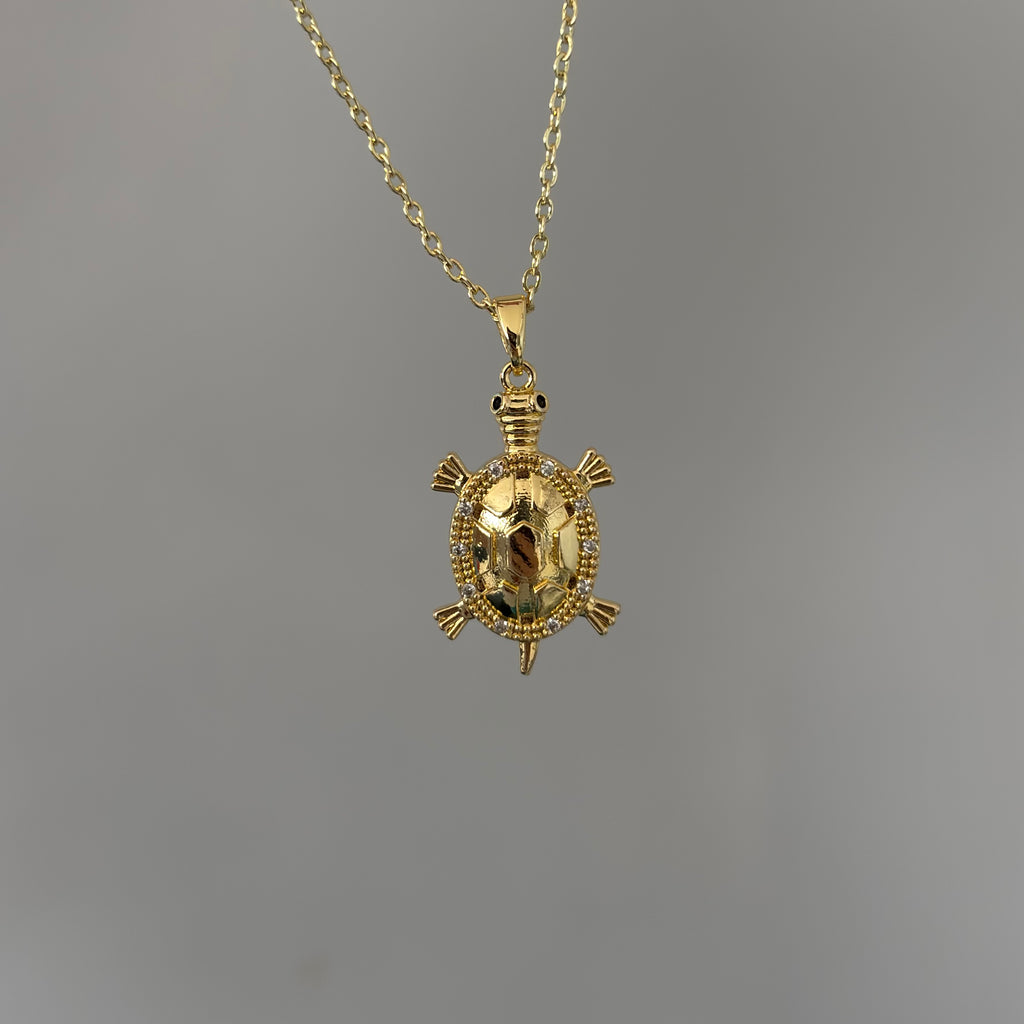 Gold Kaplumbağa Kolye