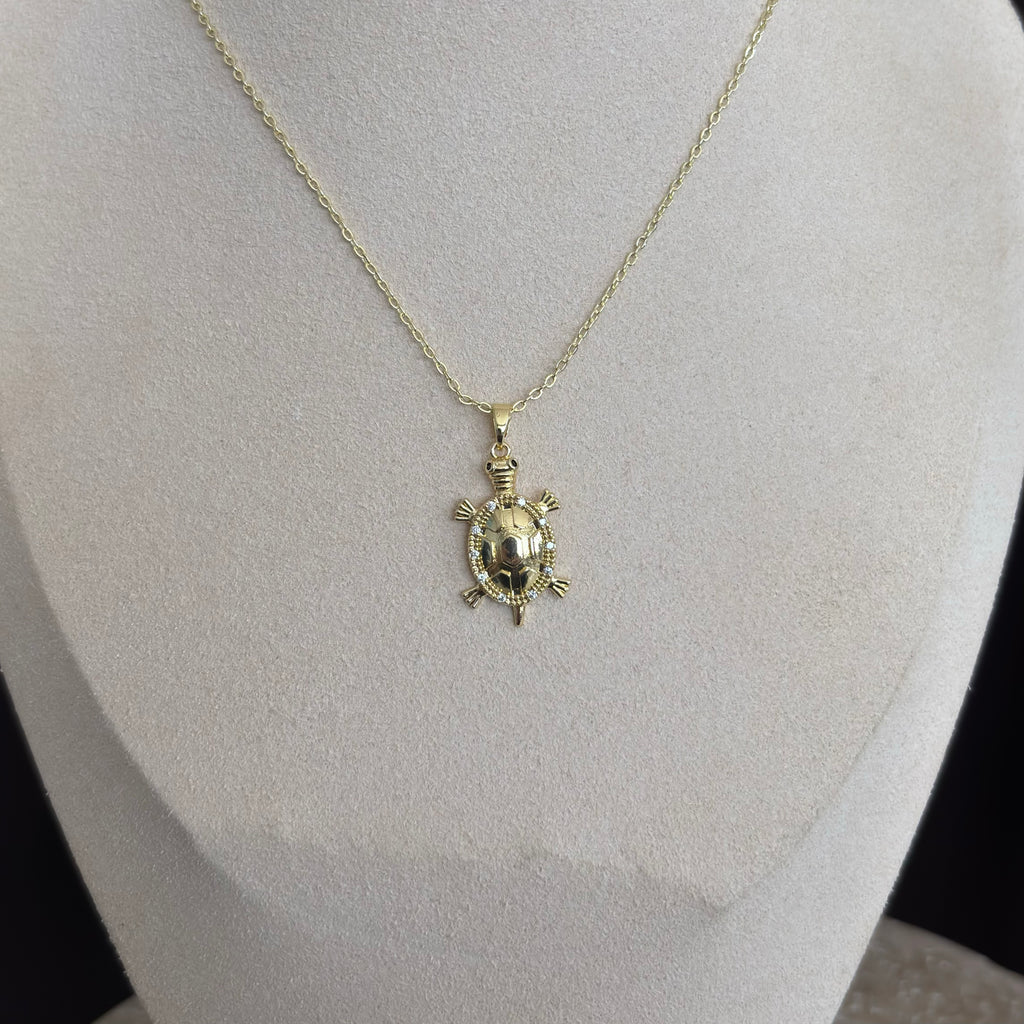 Gold Kaplumbağa Kolye