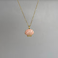Gold Pembe İstiridye Kolye