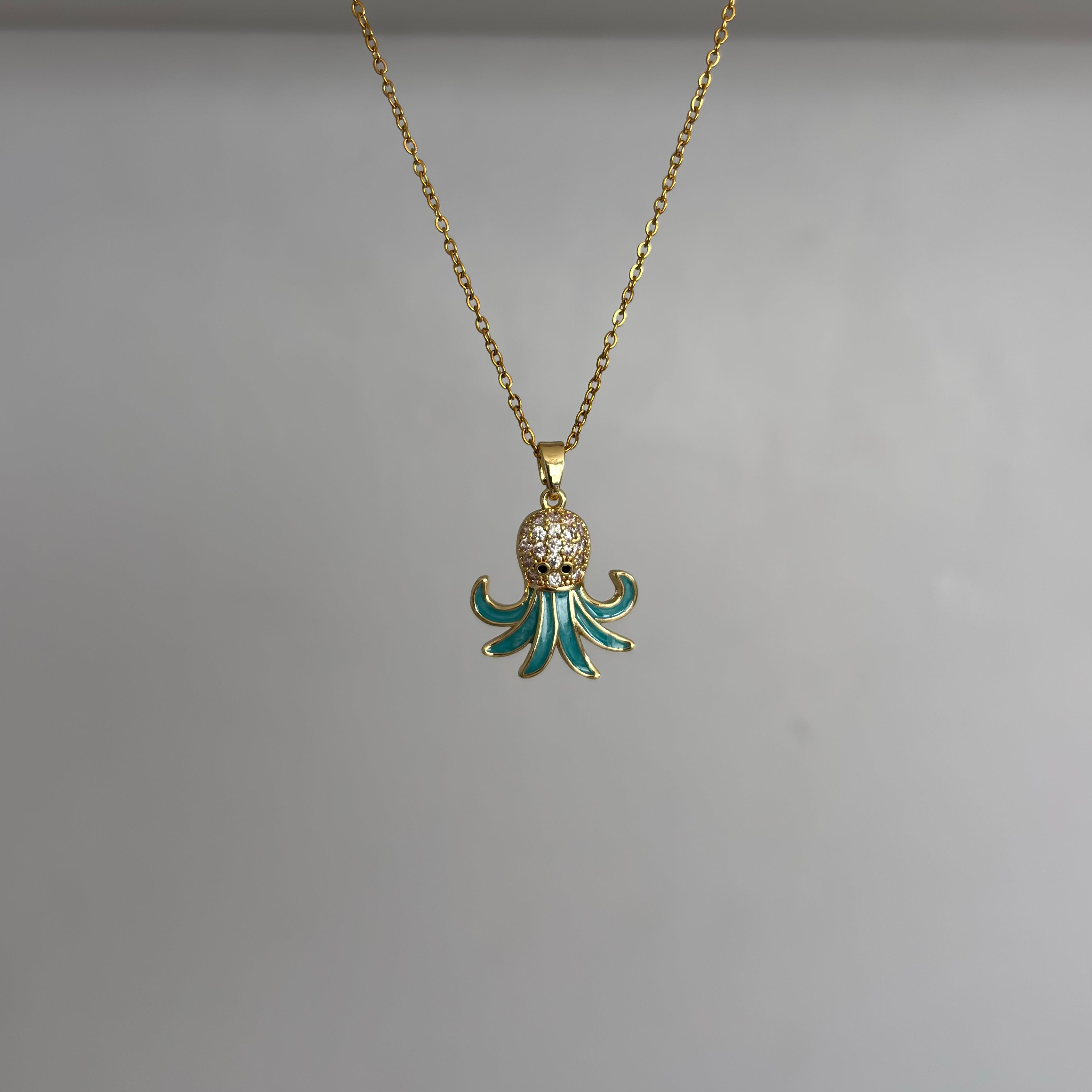 Gold Ahtapot Kolye