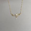 Gold Taşlı Kelebek Kolye