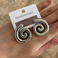 Sarmal Pinterest Küpe │ Çelik