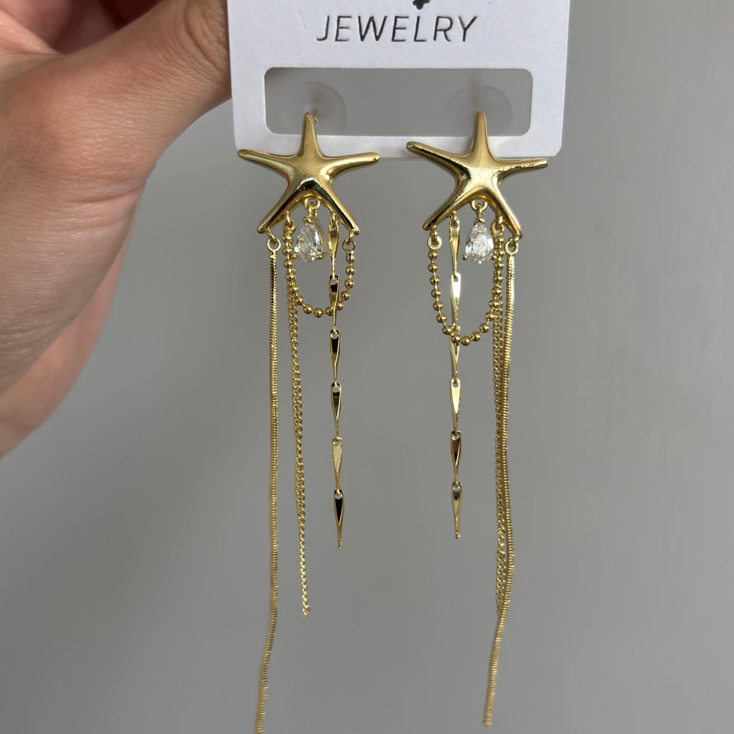Deniz Yıldızı Gold Küpe