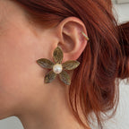 Gold Flowers Küpe
