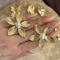 Gold Flowers Küpe