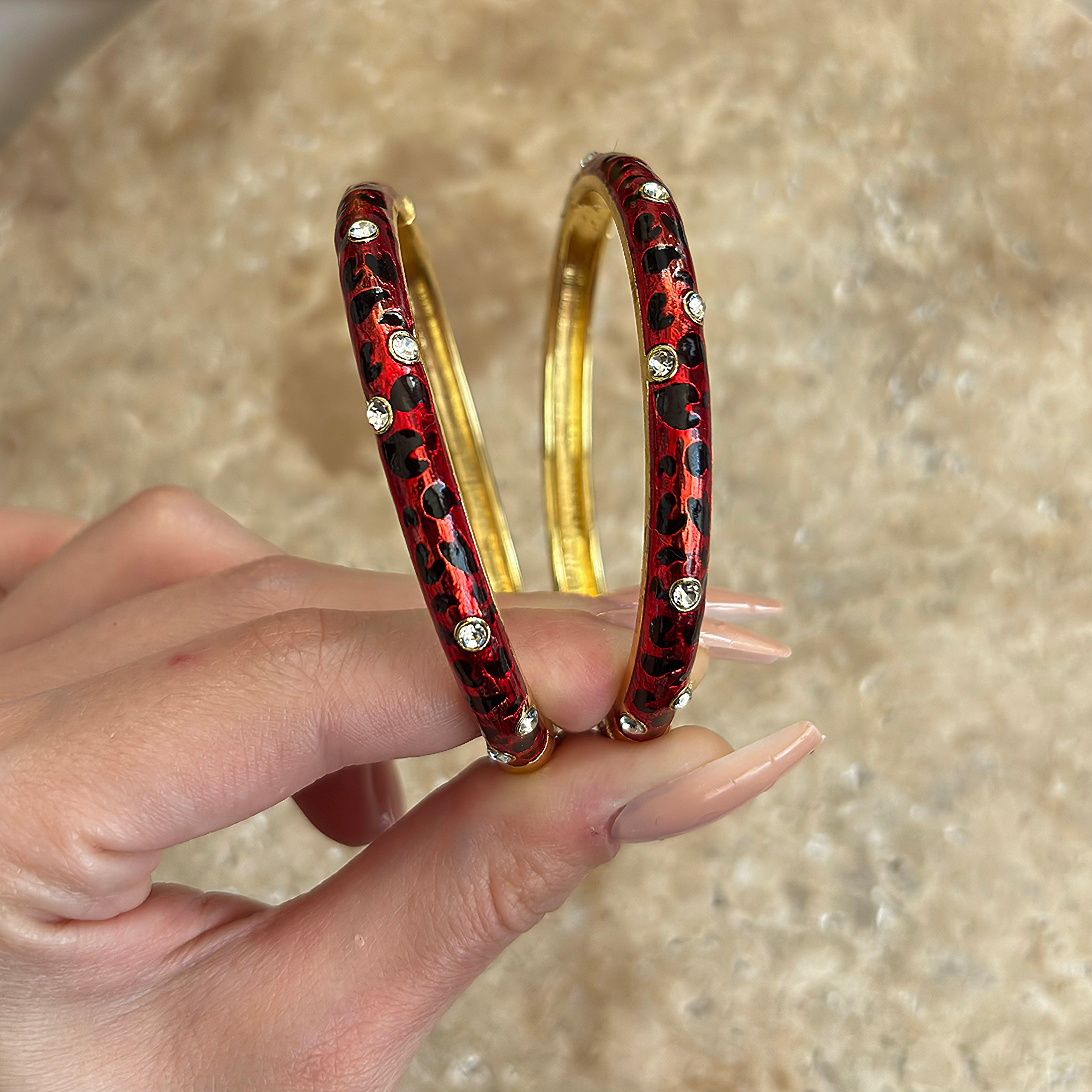 Blossom Bangle | Red Leopars