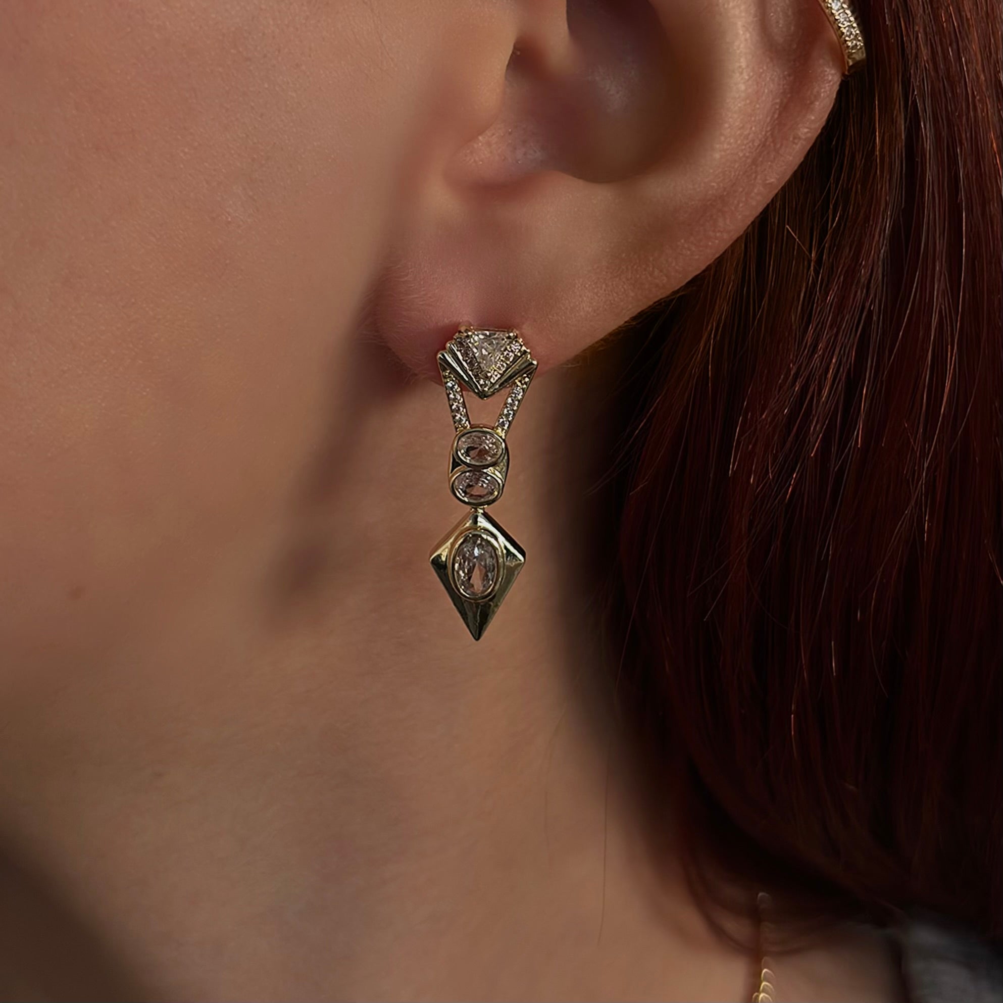 Lux Diamond Stone Earrings | Xuping