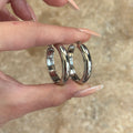 Midi Silver Halka Küpe