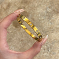 Taşlı Gold Kelepçe