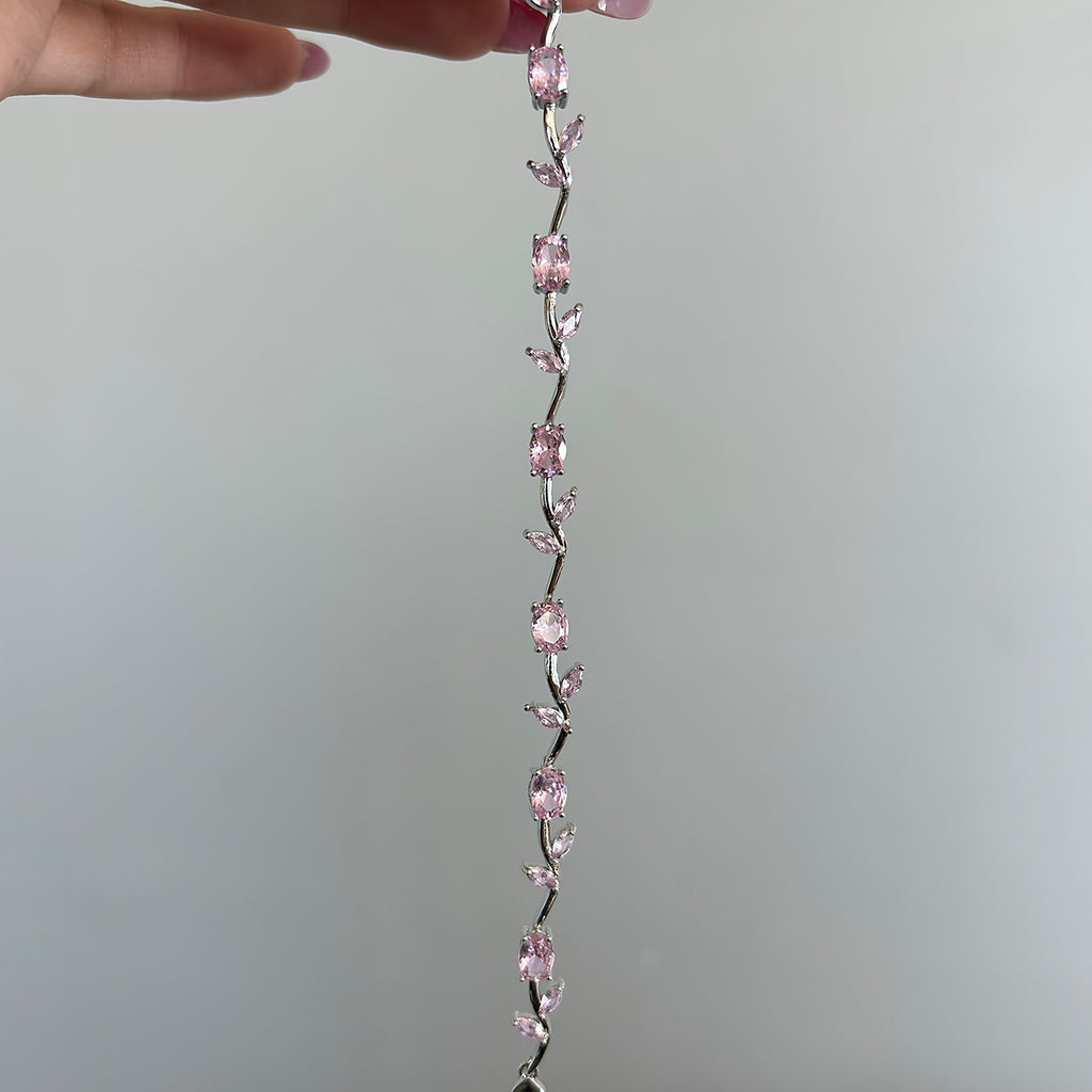 Kristal Silver Lale Bileklik