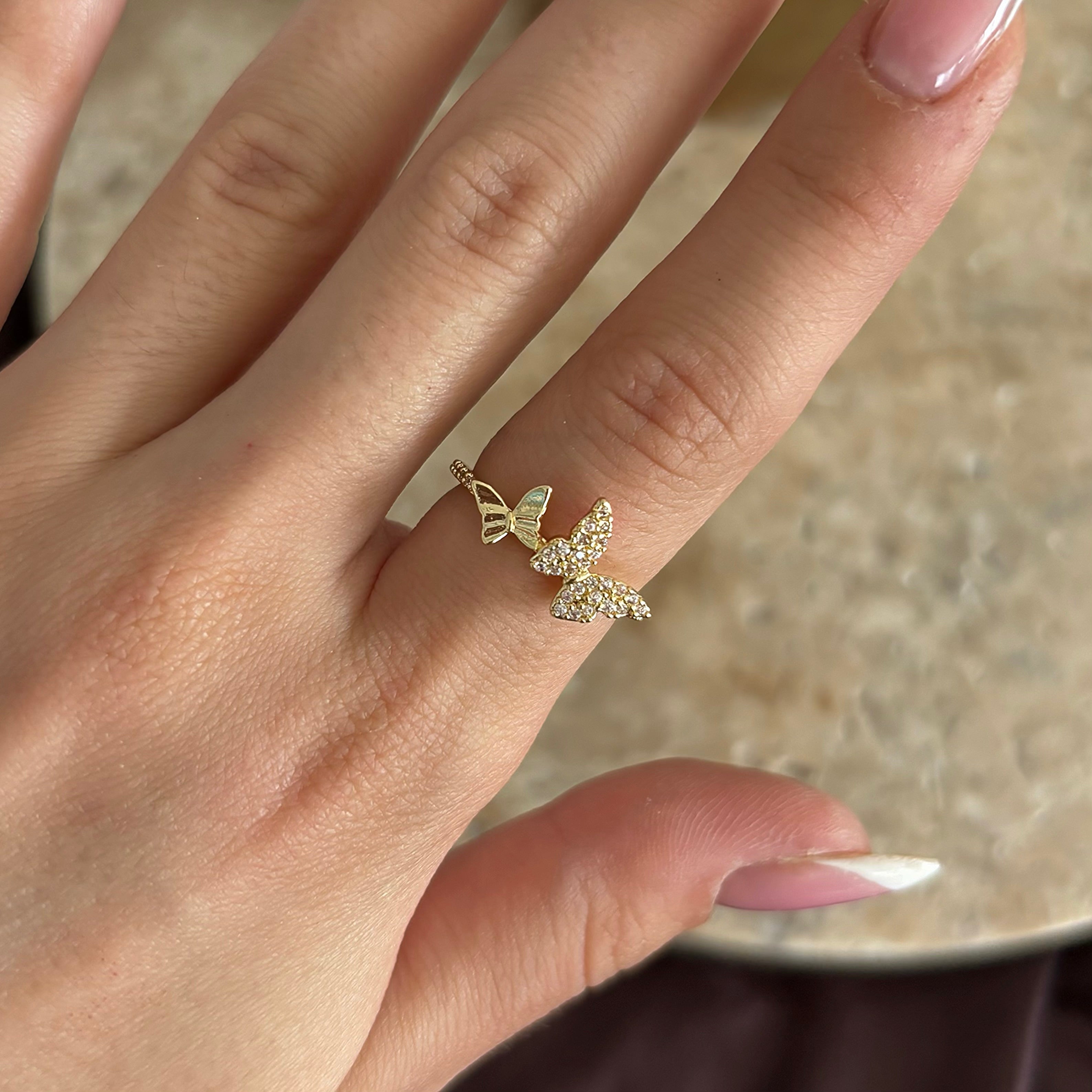 Gold Butterfly Ring