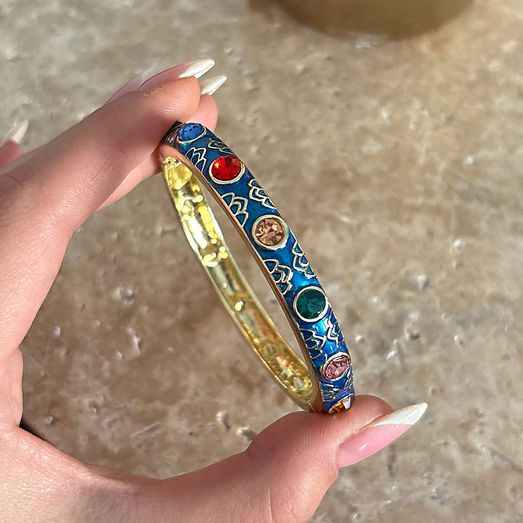 Taşlı Bohem Mineli Kelepçe