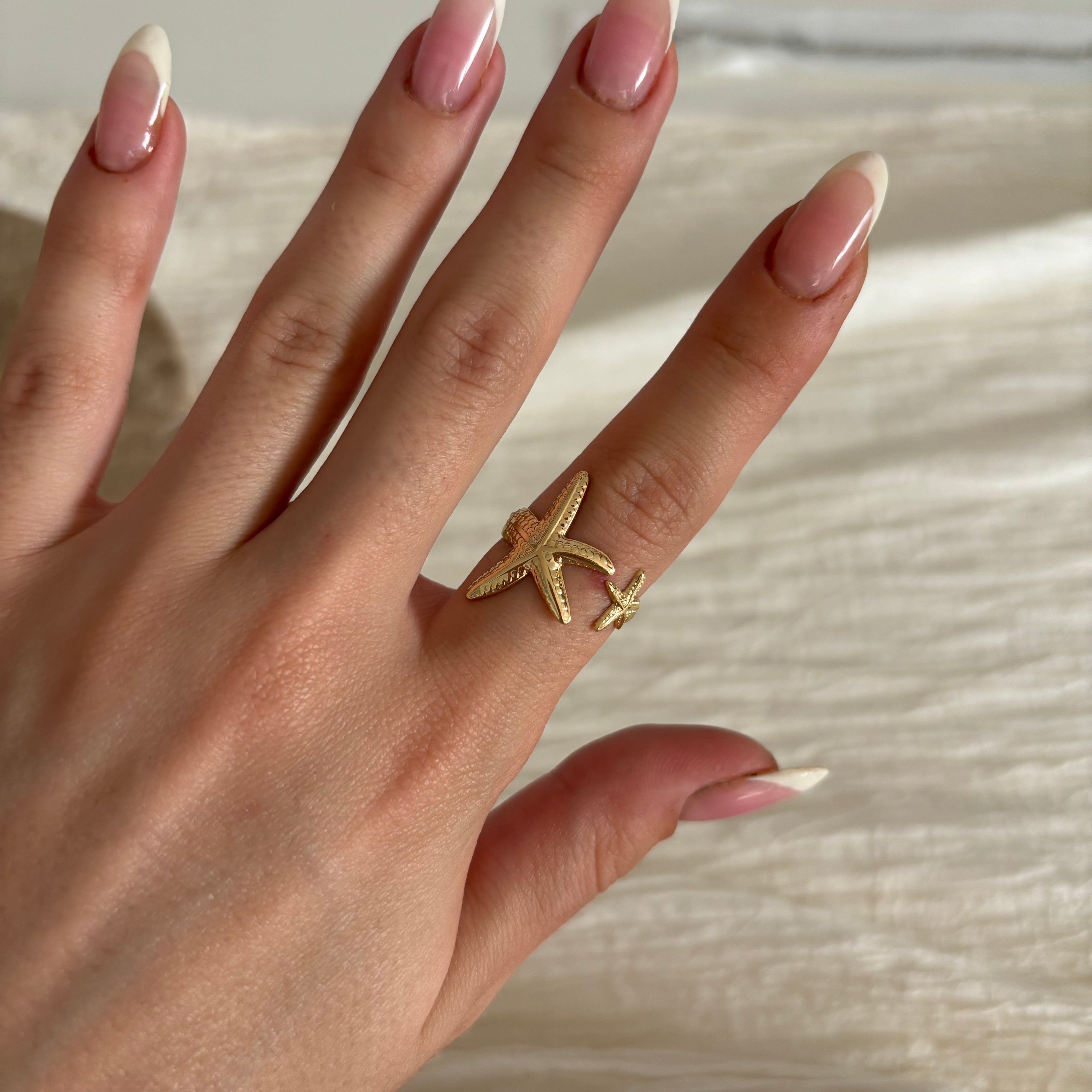 Gold Starfish Ring