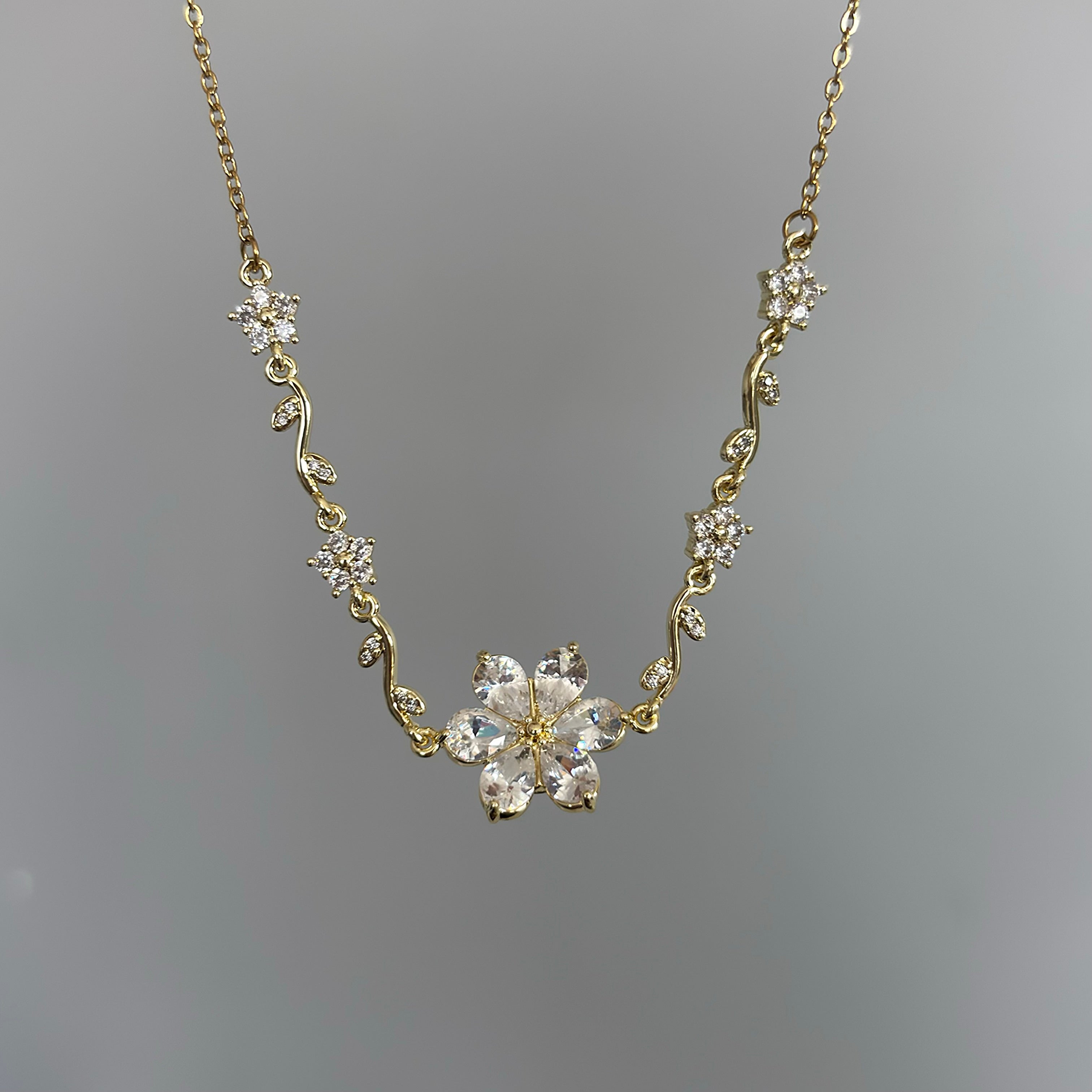 Gold Sakura Necklace