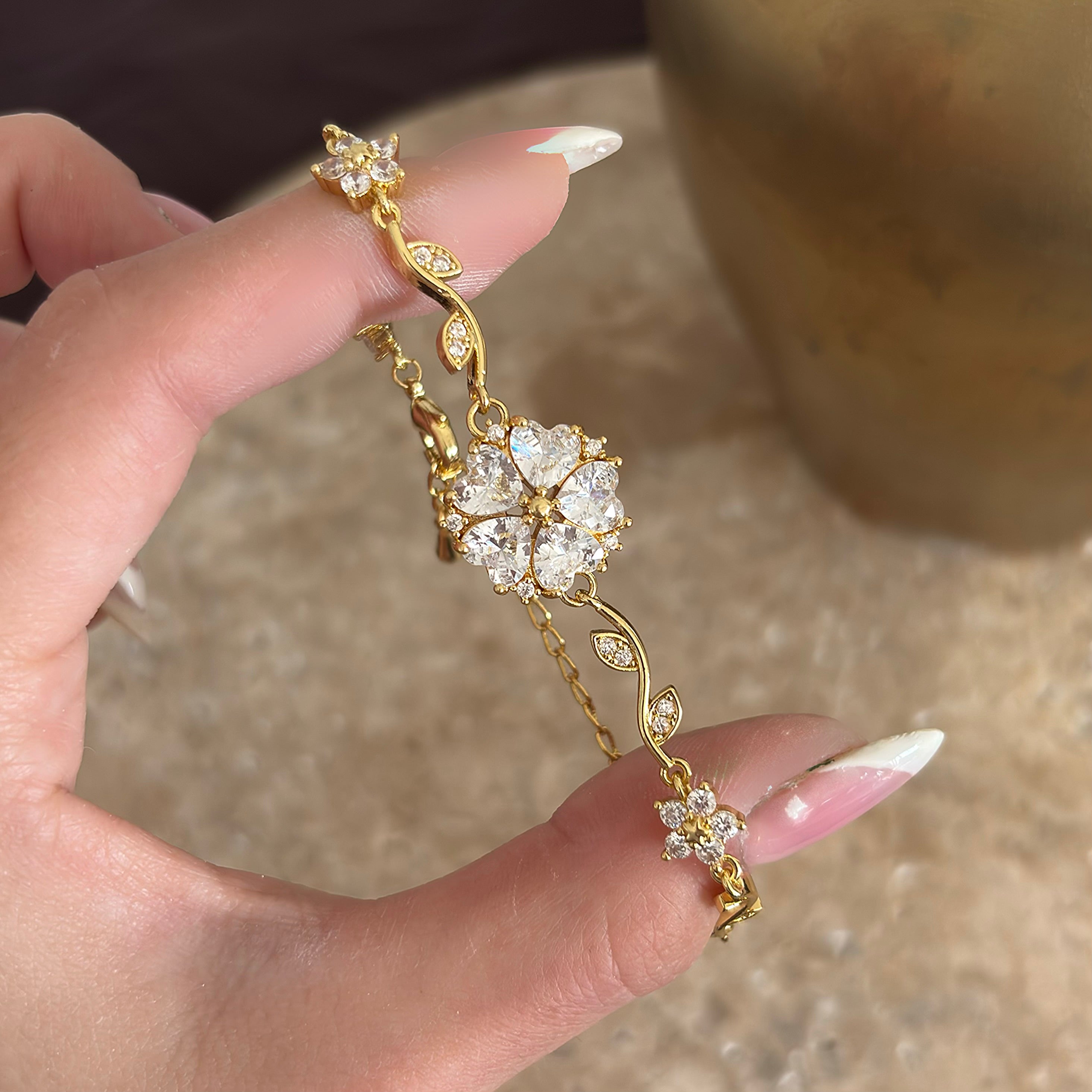 Crystal Flowers Bracelet