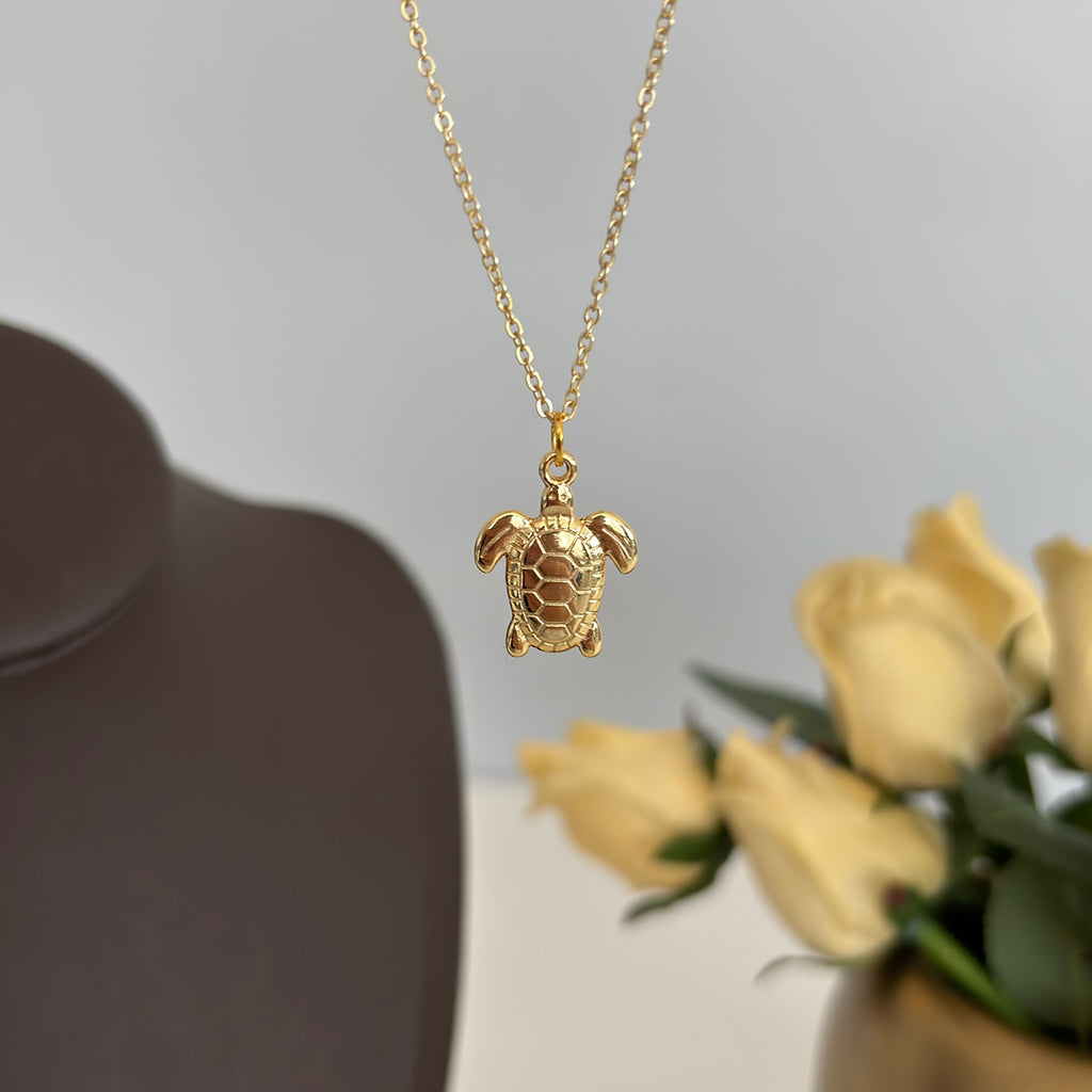 Gold Kaplumbağa Kolye
