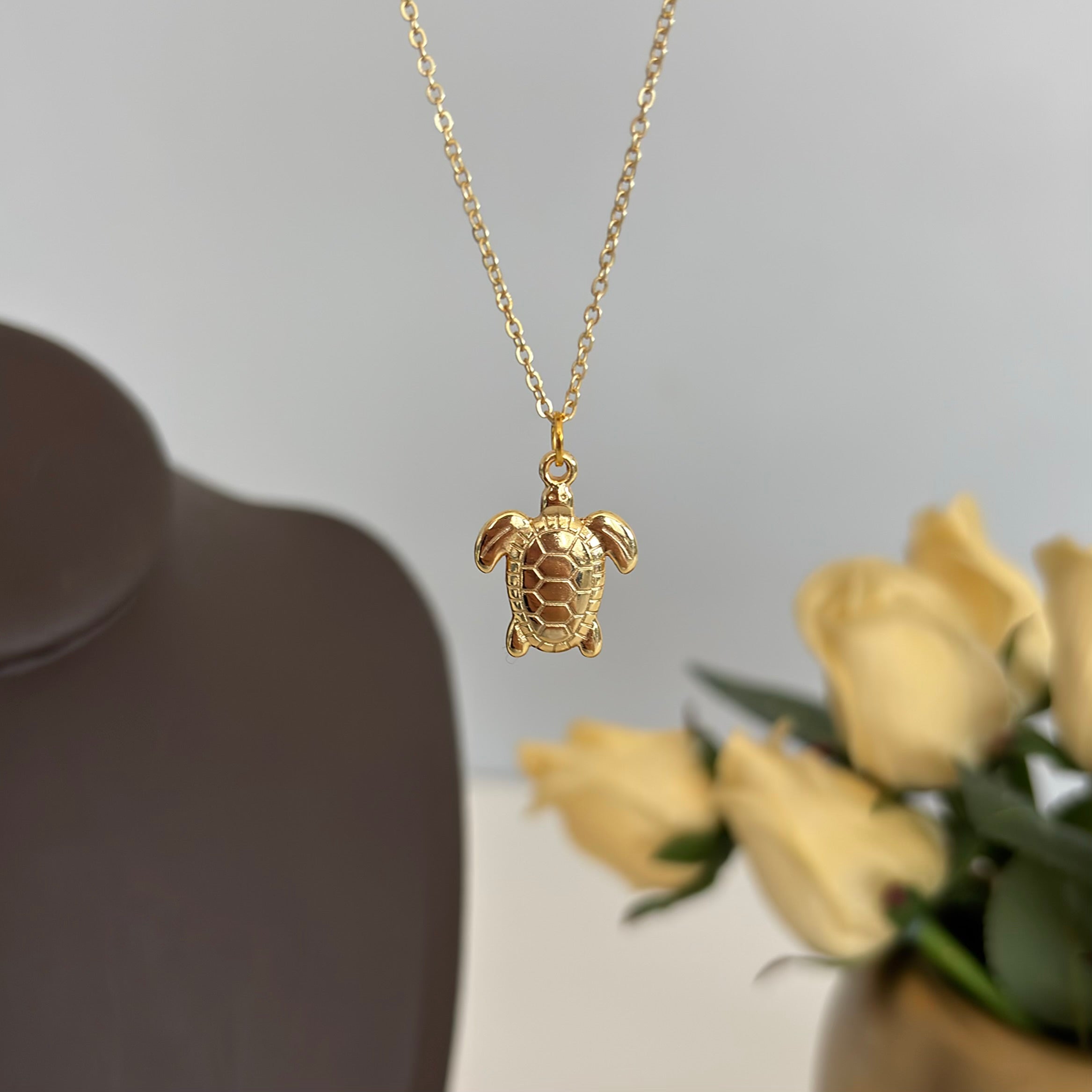 Gold Kaplumbağa Kolye