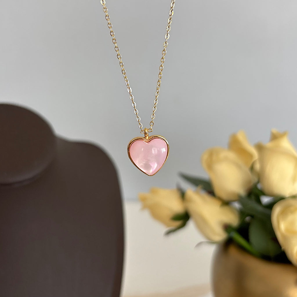 Mother of Pearl Heart Necklace