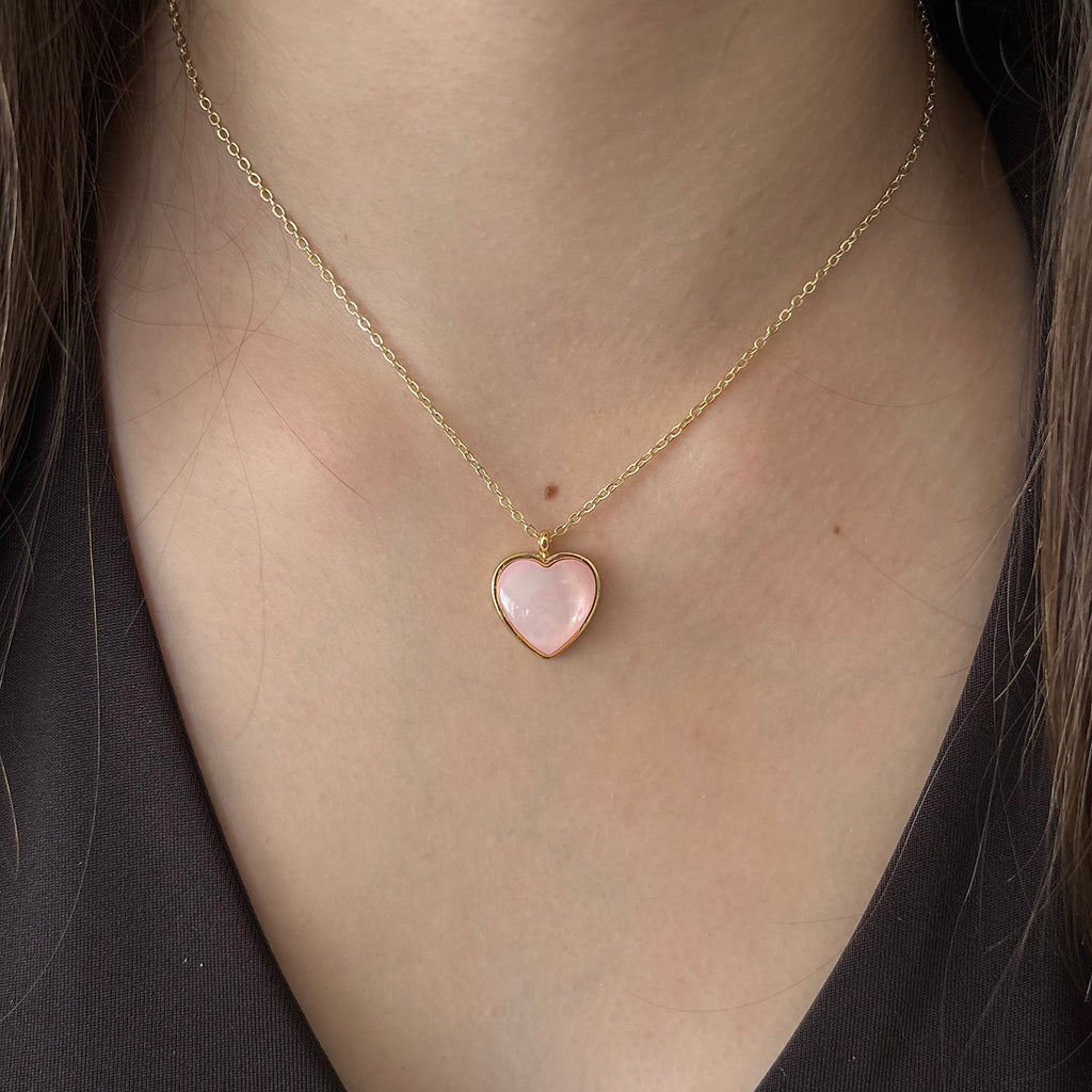Mother of Pearl Heart Necklace