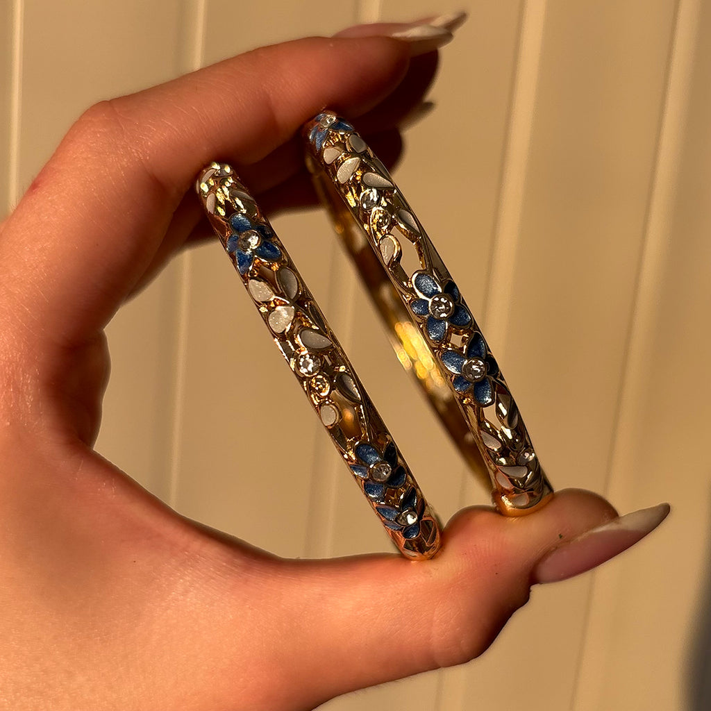 Blossom Bangle - Denim