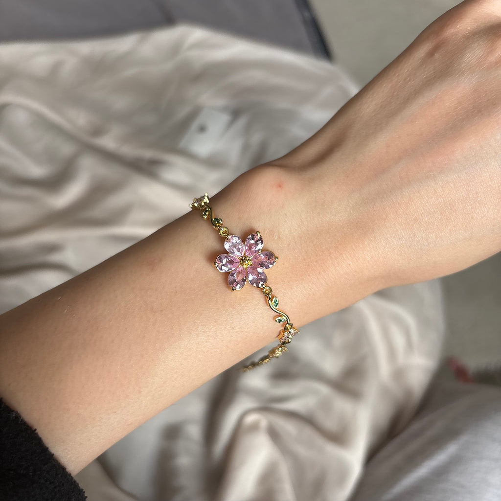 Pink Flowers Bileklik