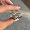 Silver Kalp Halka Küpe