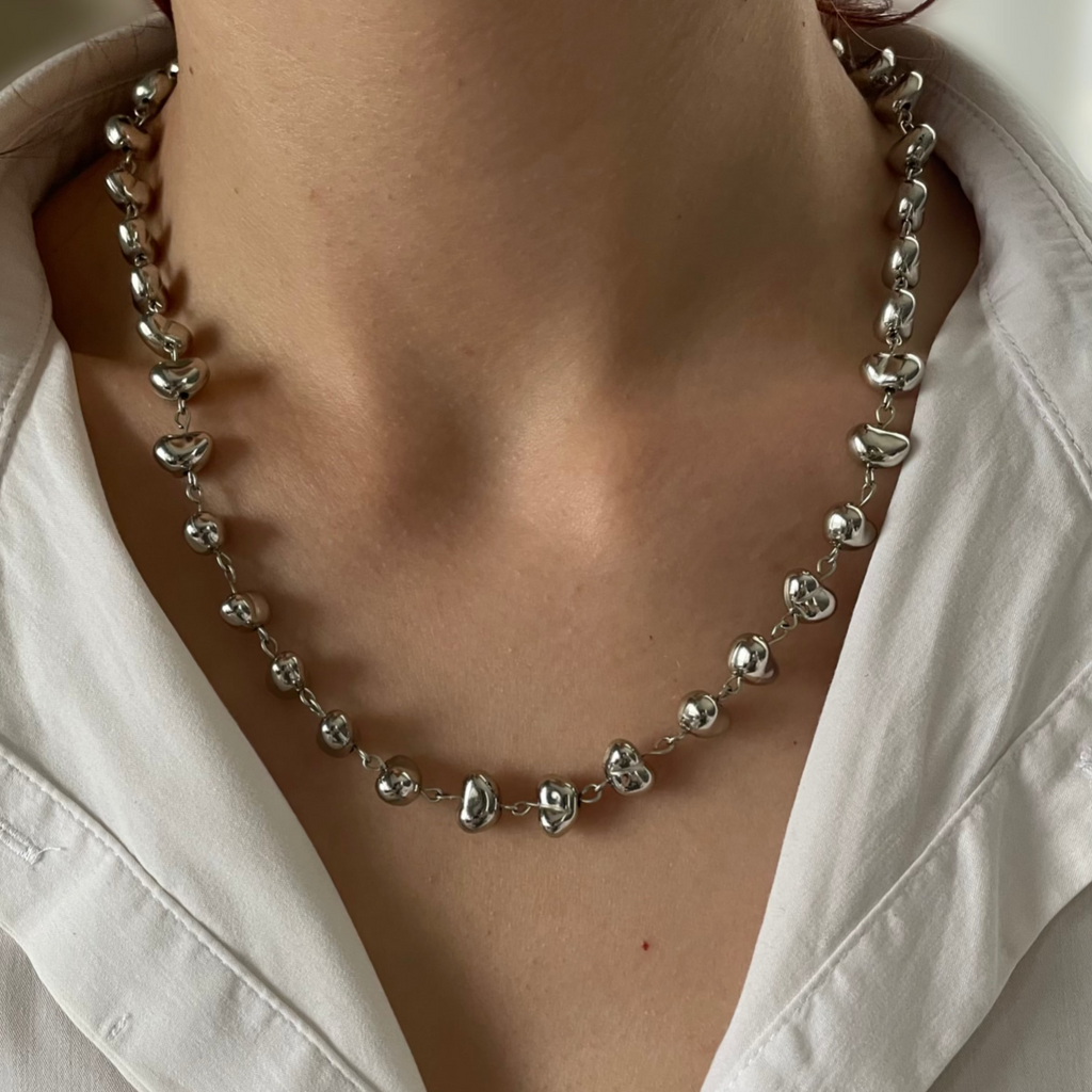 Silver Full Dome Necklace
